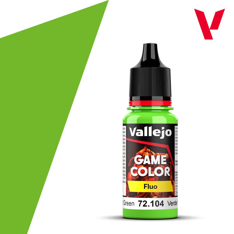 Vallejo Game Color 18ml - Fluorescent Green | Buy Online from The Home Crafters
