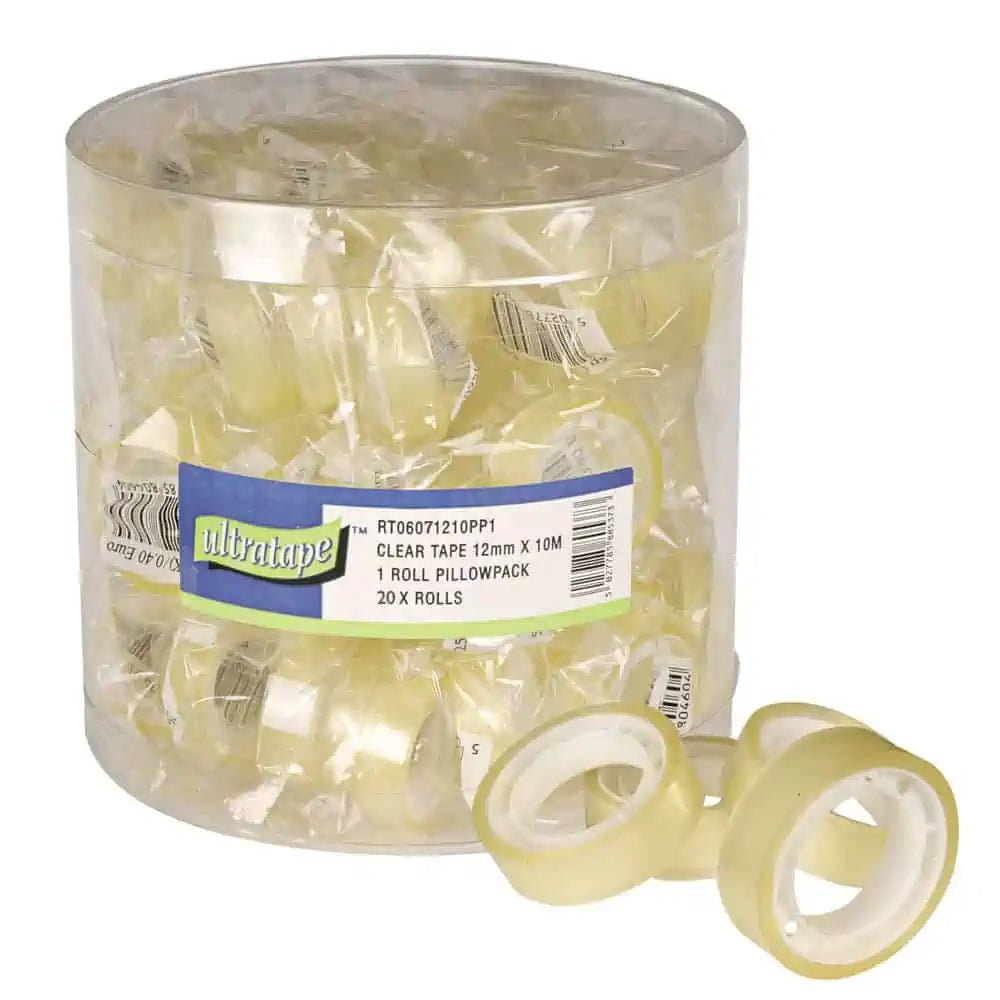Ultratape Clear Sticky Tape Roll - 12mm x 10m | Buy Online from The Home Crafters