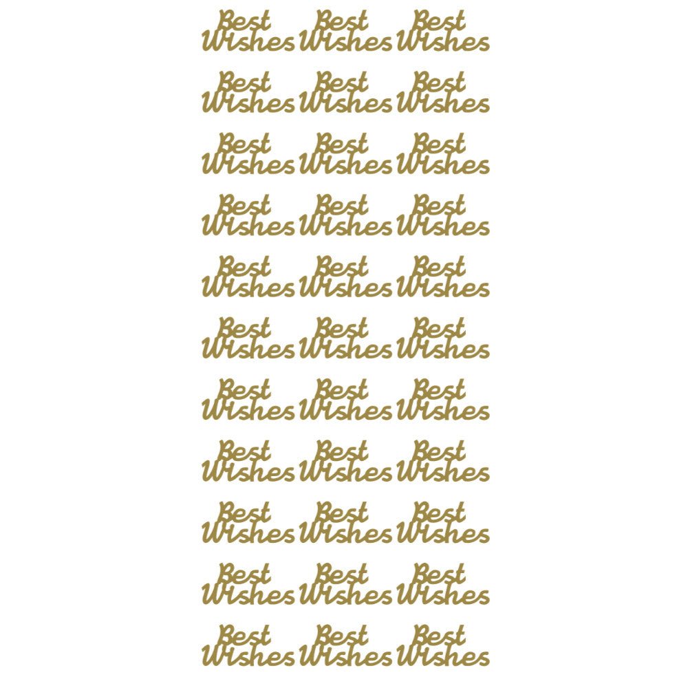 Best Wishes (small) Peeloff Stickers | Buy Online from The Home Crafters