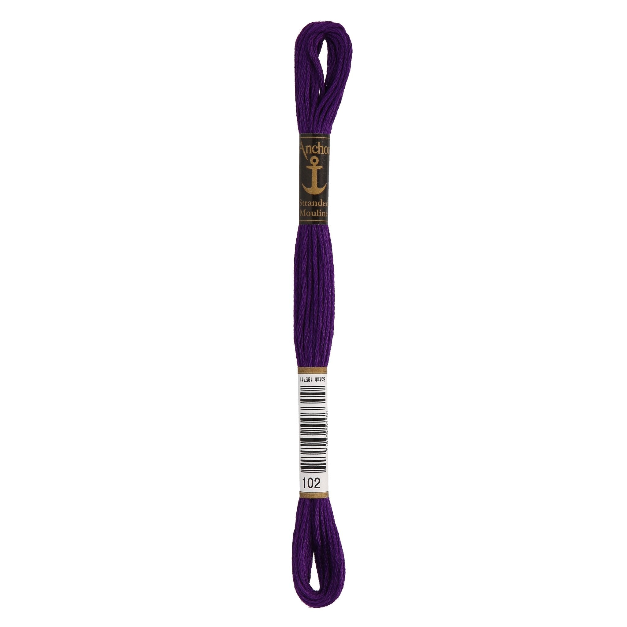 102: Anchor Stranded Mouline Cotton Skein - 8m | Buy Online from The Home Crafters