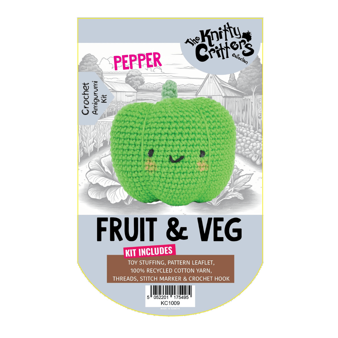 Knitty Critters Pouch Pals Crochet Kit - Pepper | Buy Online from The Home Crafters