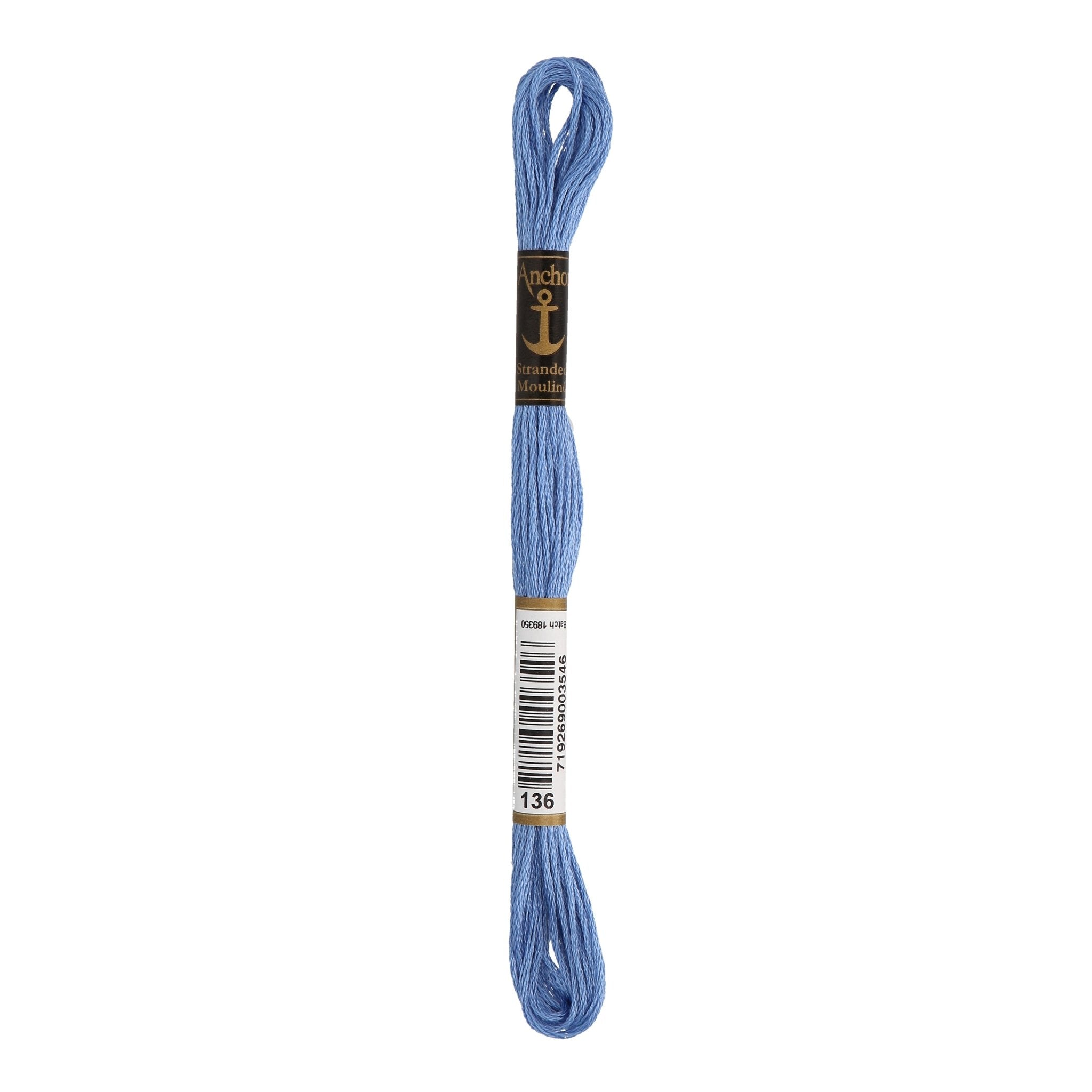 136: Anchor Stranded Mouline Cotton Skein - 8m | Buy Online from The Home Crafters