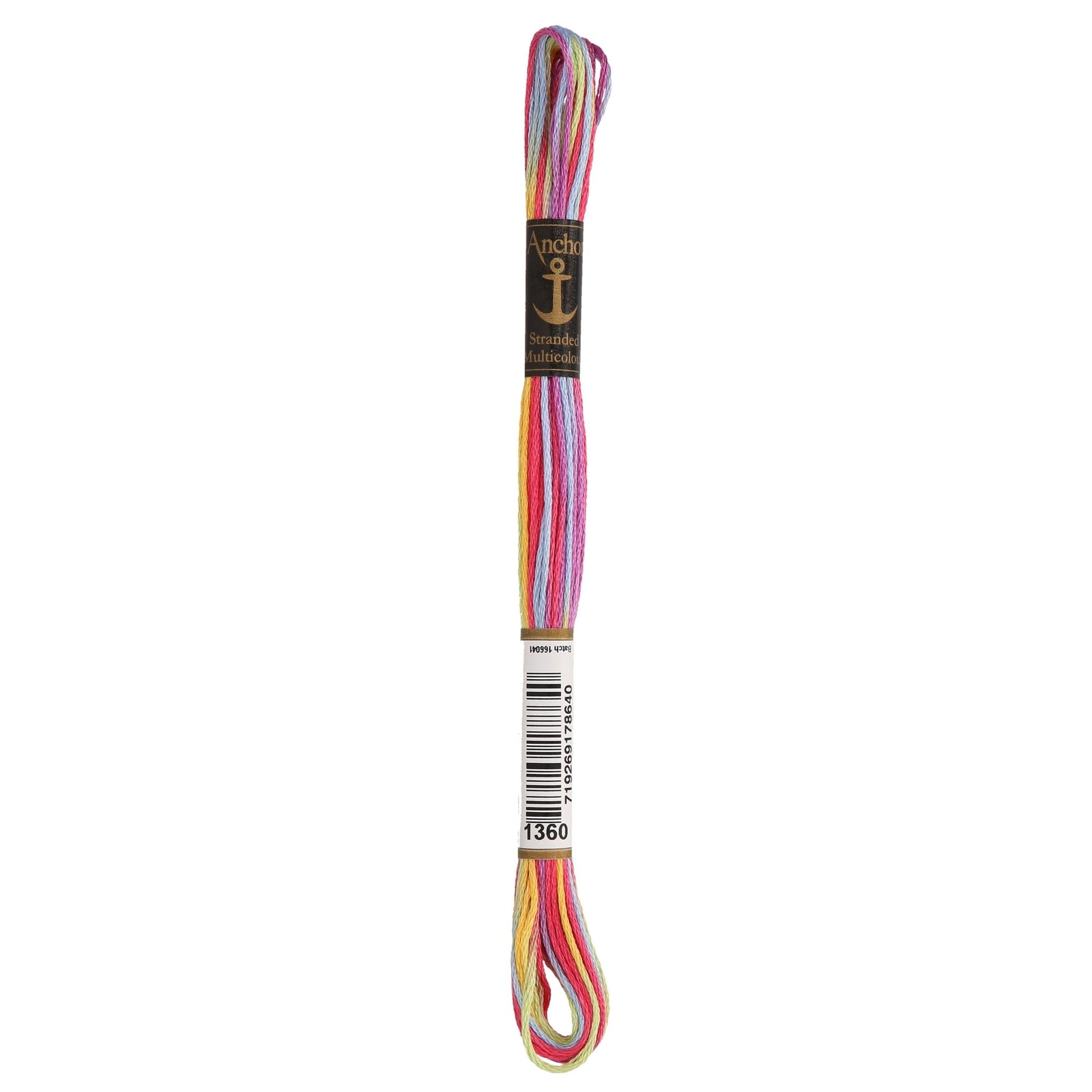 1360: Anchor Stranded Multi Coloured Cotton Skein - 8m | Buy Online from The Home Crafters