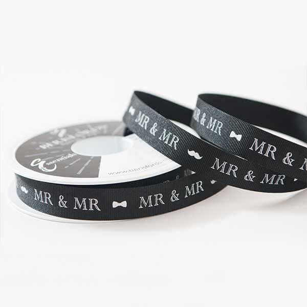 Wedding Ribbon: Mr & Mr - 16mm | Buy Online from The Home Crafters