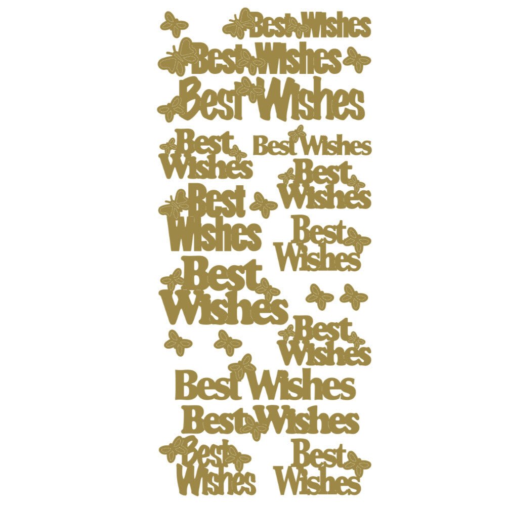 Best Wishes (large) Peeloff Stickers | Buy Online from The Home Crafters