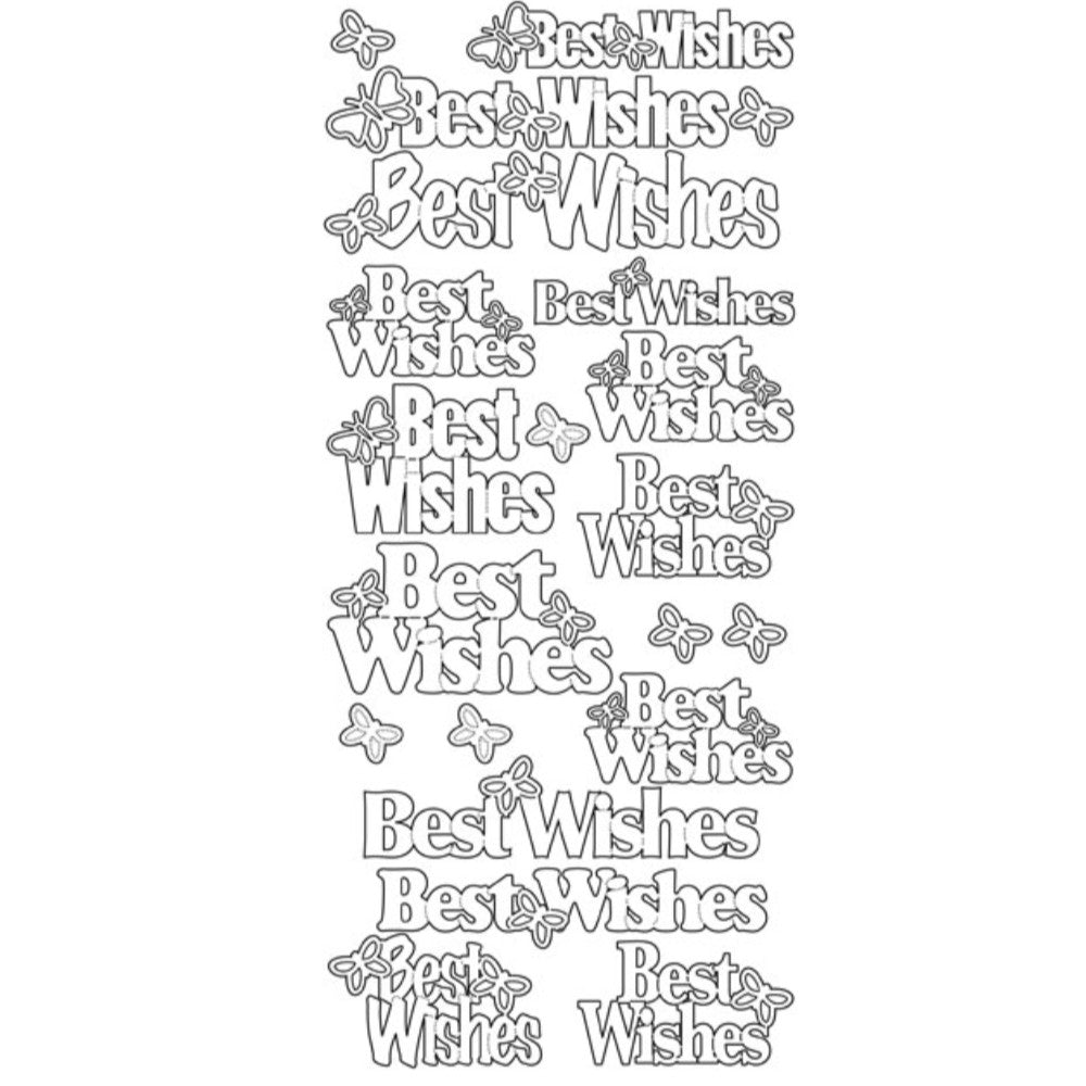 Best Wishes (large) Peeloff Stickers | Buy Online from The Home Crafters