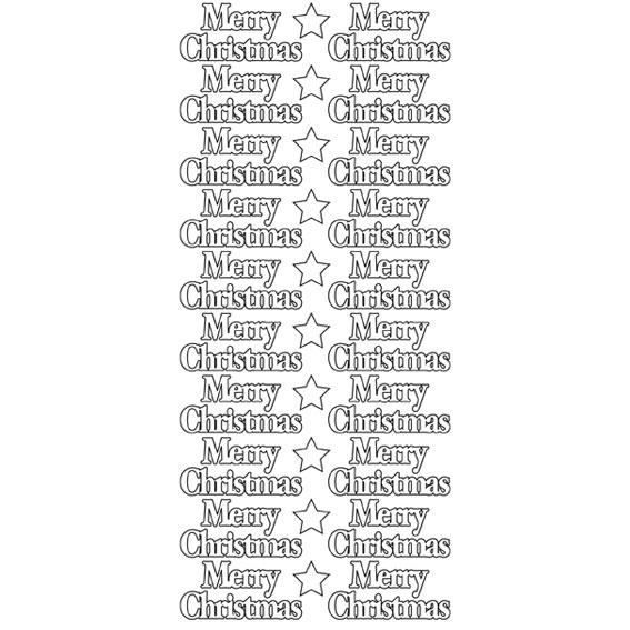 Merry Christmas Peeloff Stickers - Holographic | Buy Online from The Home Crafters