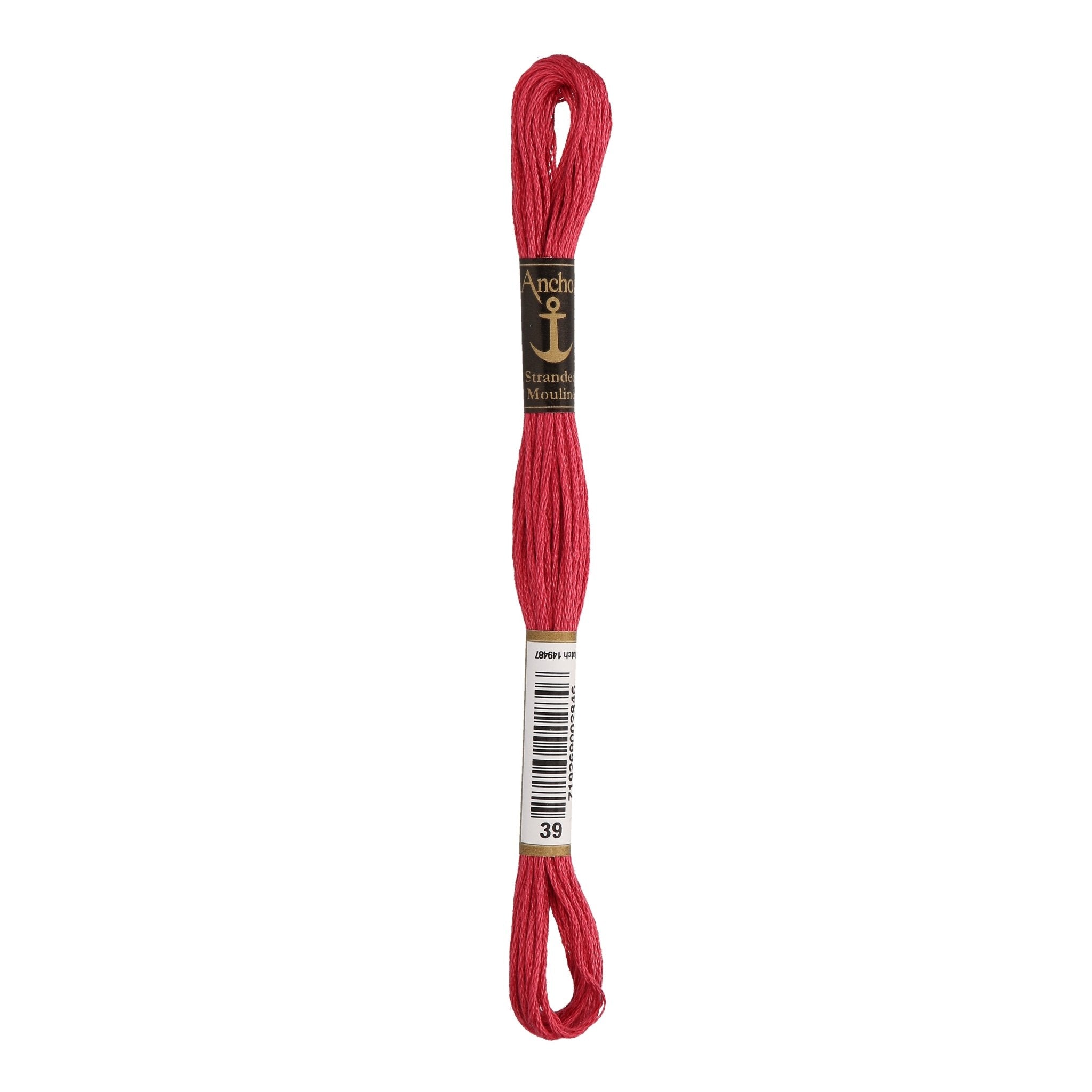 39: Anchor Stranded Mouline Cotton Skein - 8m | Buy Online from The Home Crafters