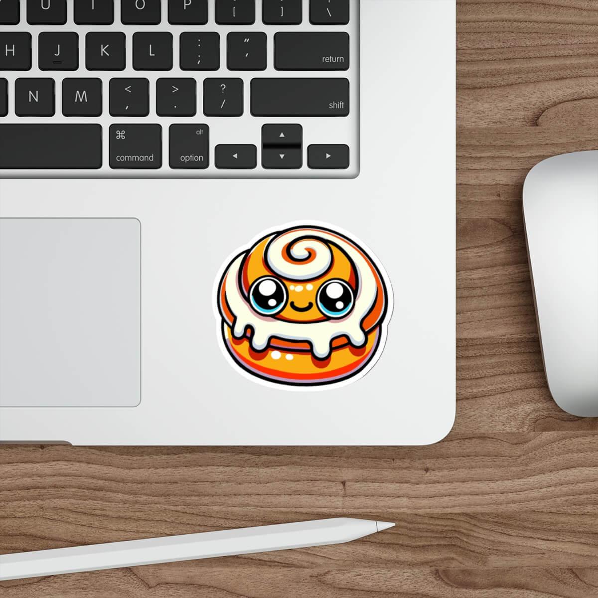 Charming Cinnamon Bun Vinyl Sticker | Buy Online from The Home Crafters