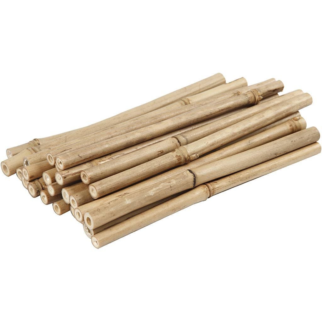 Nature Look 20cm Bamboo Sticks - 30pc | Buy Online from The Home Crafters