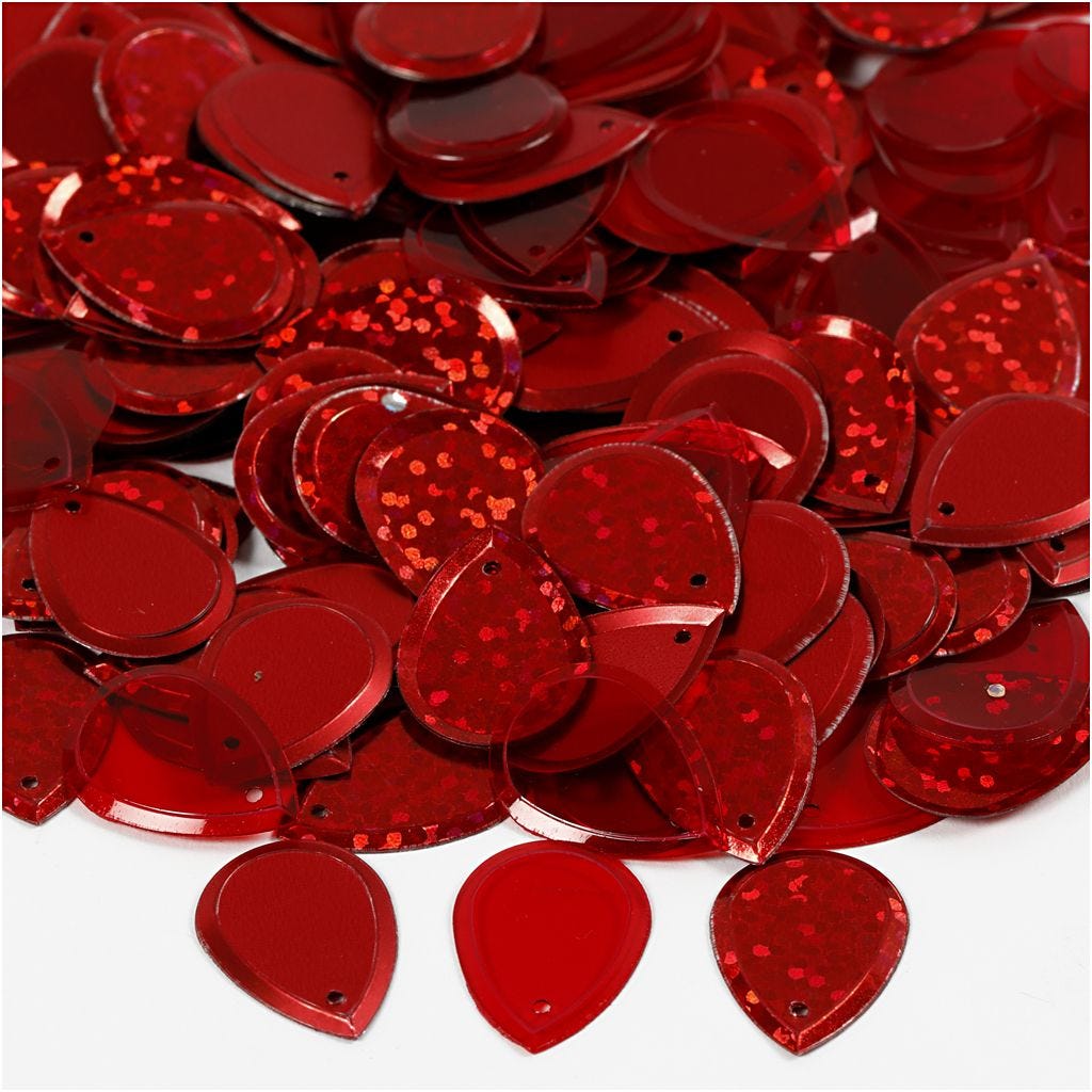 14x19mm Teardrop Sequins - 50g | Buy Online from The Home Crafters