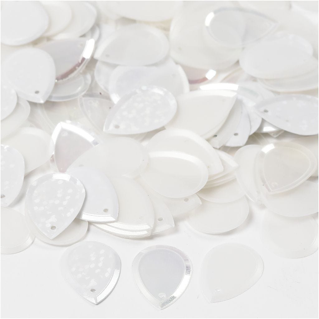 14x19mm Teardrop Sequins - 50g | Buy Online from The Home Crafters