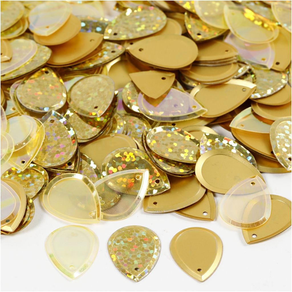 14x19mm Teardrop Sequins - 50g | Buy Online from The Home Crafters
