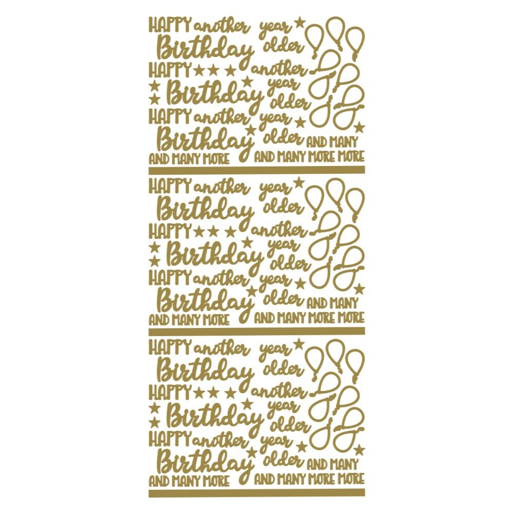 Happy Birthday Script Sentiments (with line borders) Peeloff Stickers | Buy Online from The Home Crafters