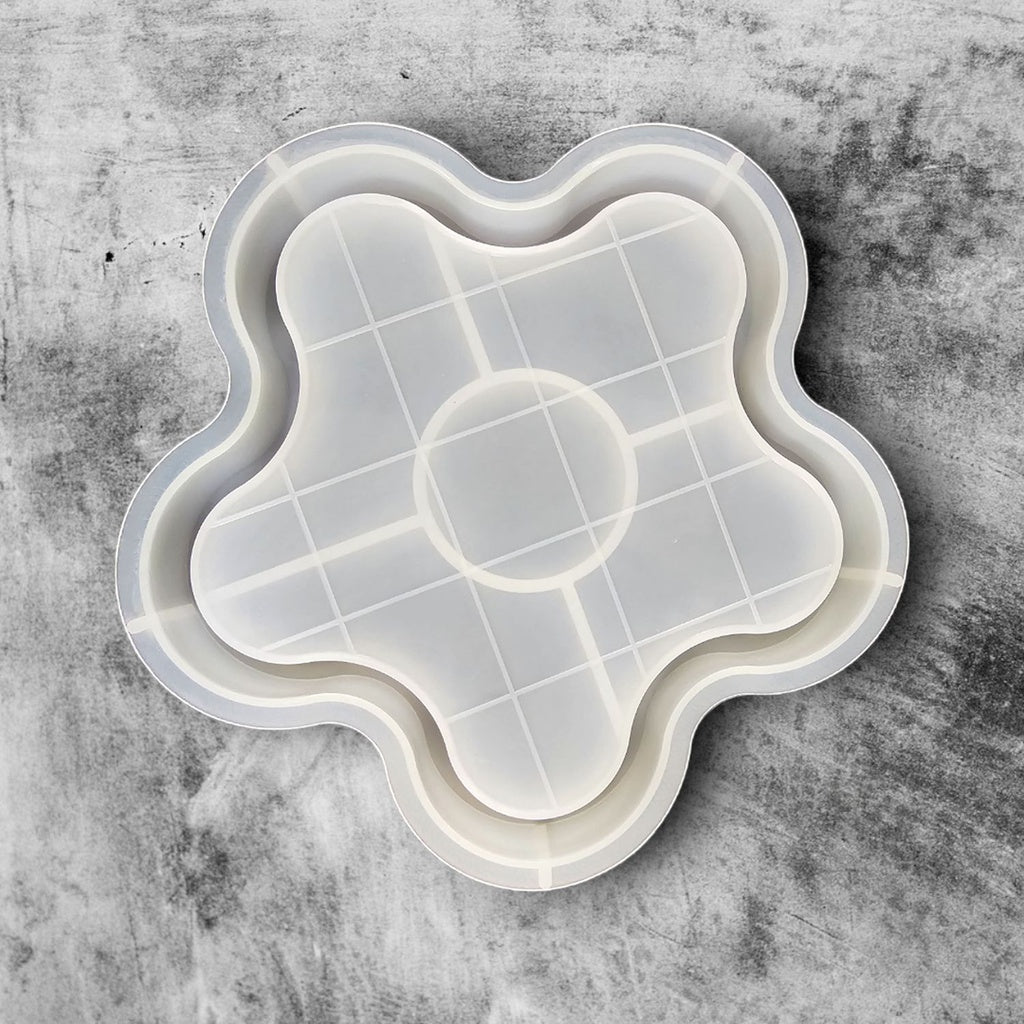 Large Silicone Mould: Mosaic Flower Tray - 19cm