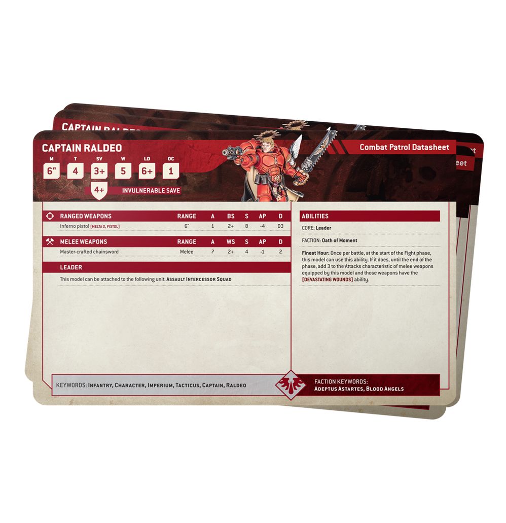 Datasheet Cards: Blood Angels (Eng) | Buy Online from The Home Crafters