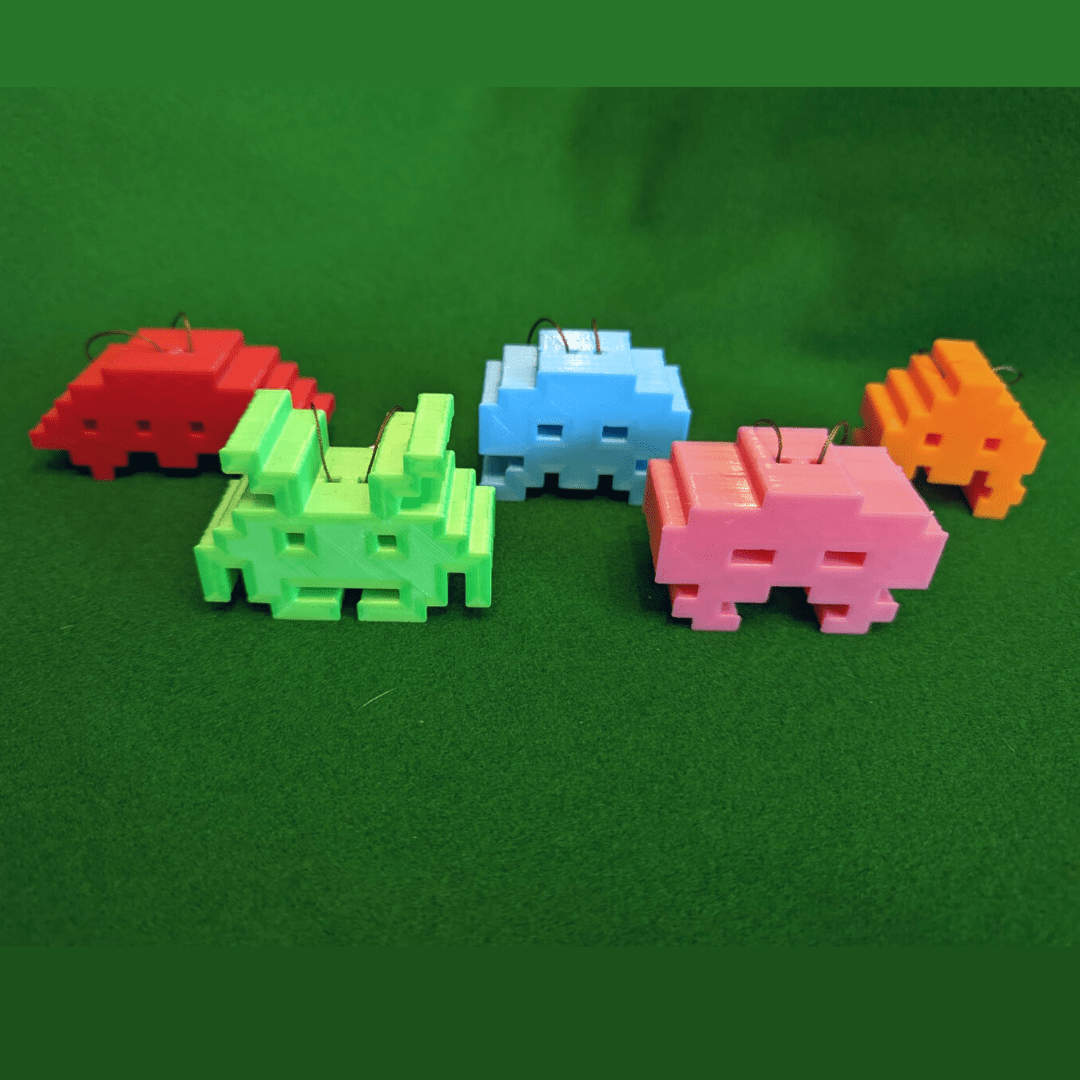 City 17 3d Printed Hanging Decorations - Large Space Invaders | Buy Online from The Home Crafters