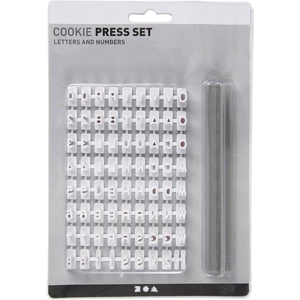 Clay and Cookie Press Rubber Stamp Set: Letters & Numbers