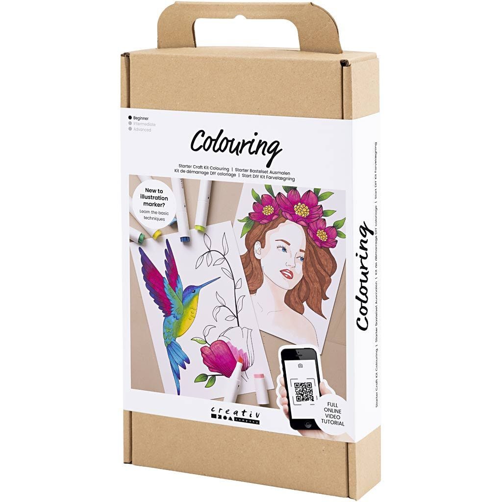 Starter Craft Kit: Drawing & Colouring with Alcohol Art Markers