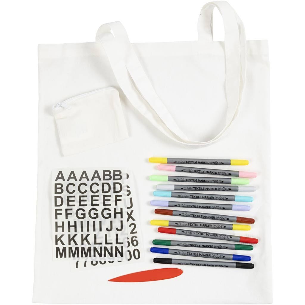 Textile Decoration Craft Kit: Bag & Pencil Case