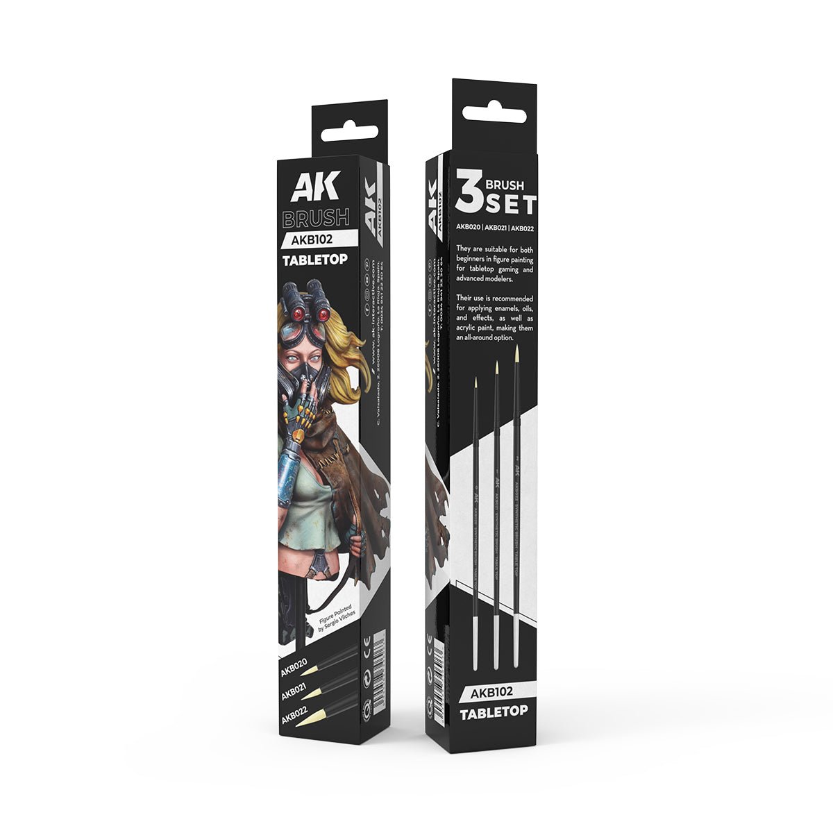 AK Tabletop Synthetic Brushes - Set of 3 | Buy Online from The Home Crafters