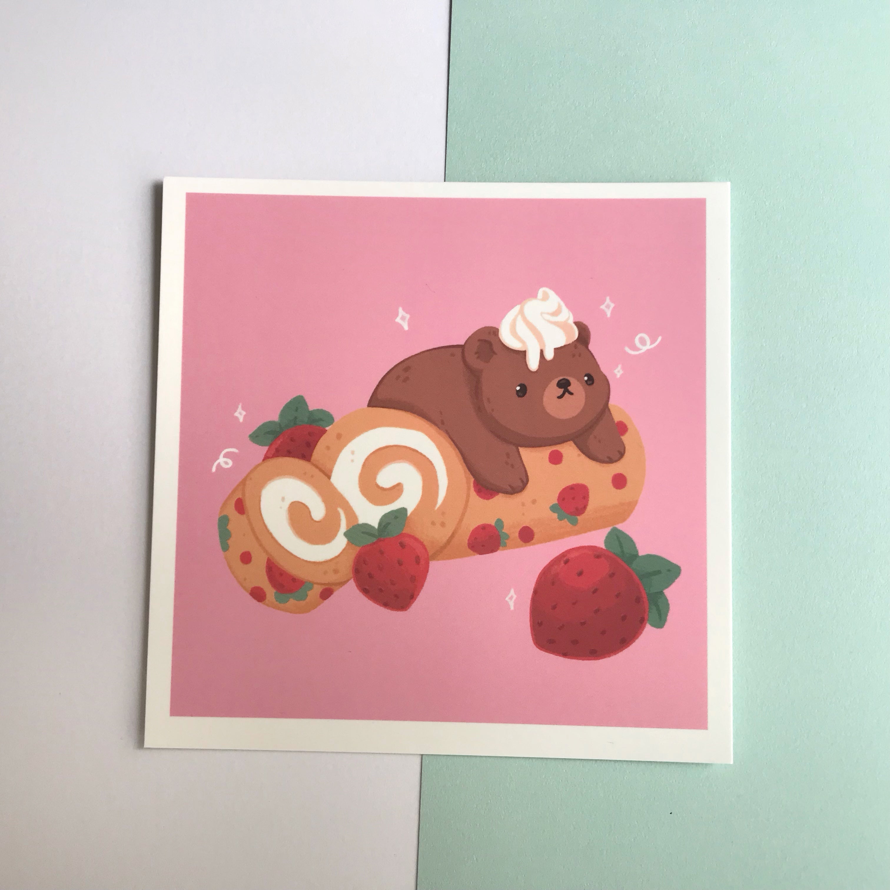 Bristlebearhog Art Print - Beary Sweet Roll
