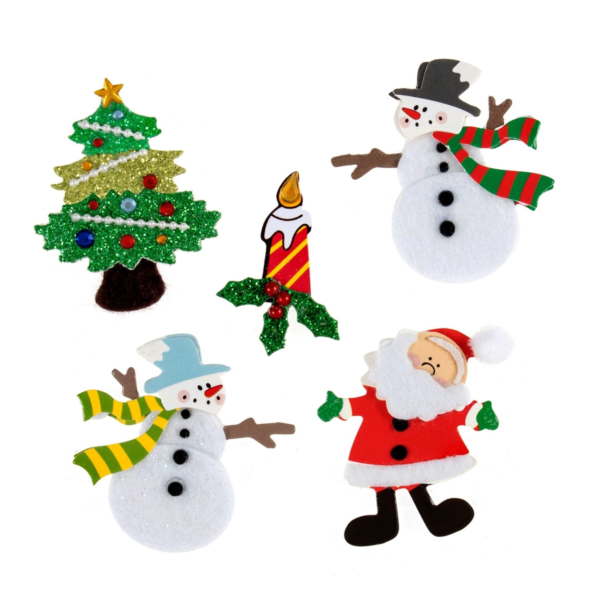 Christmas Craft Embellishments: Christmas Characters - 5pc | Buy Online from The Home Crafters