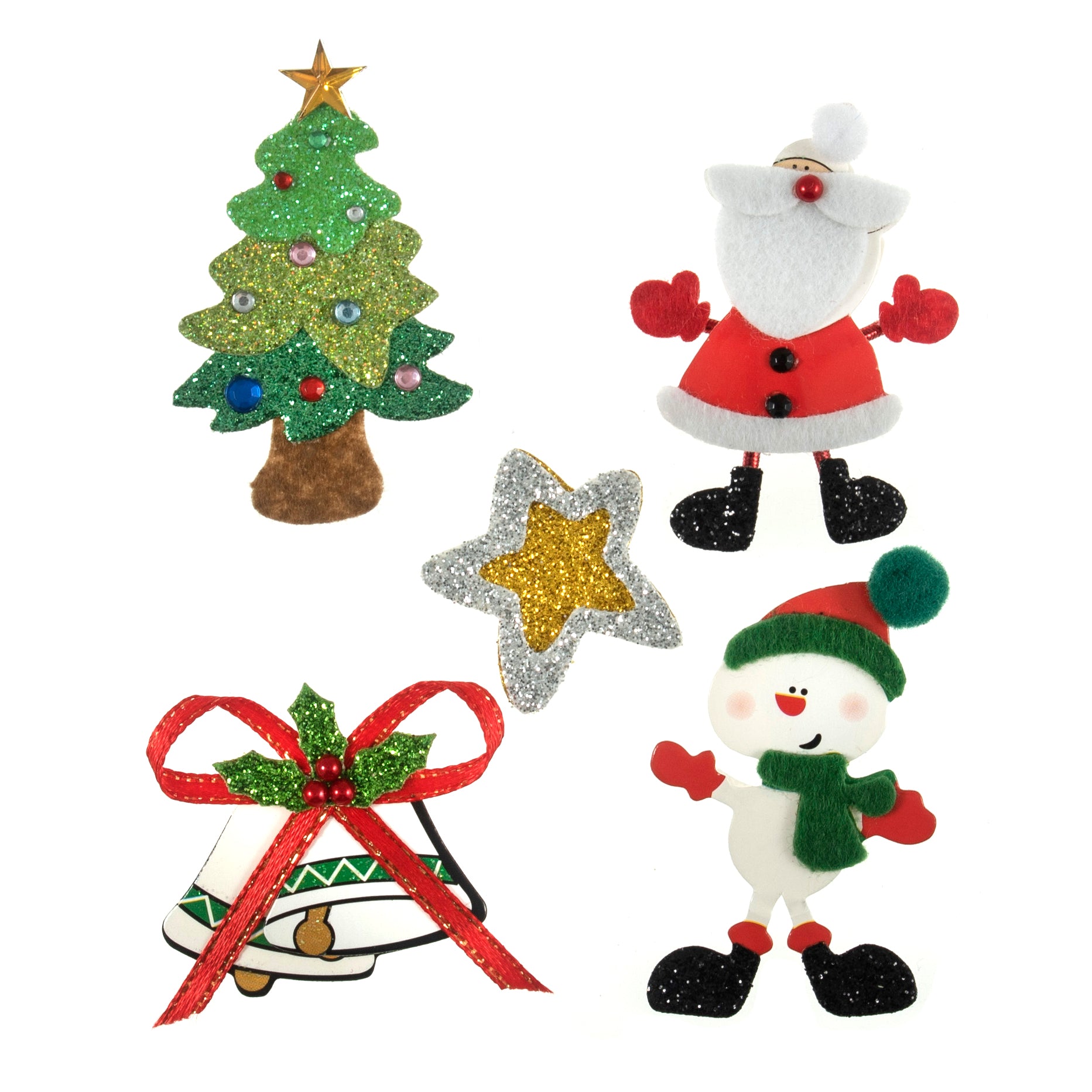 Christmas Craft Embellishments: Christmas Characters - 5pc | Buy Online from The Home Crafters