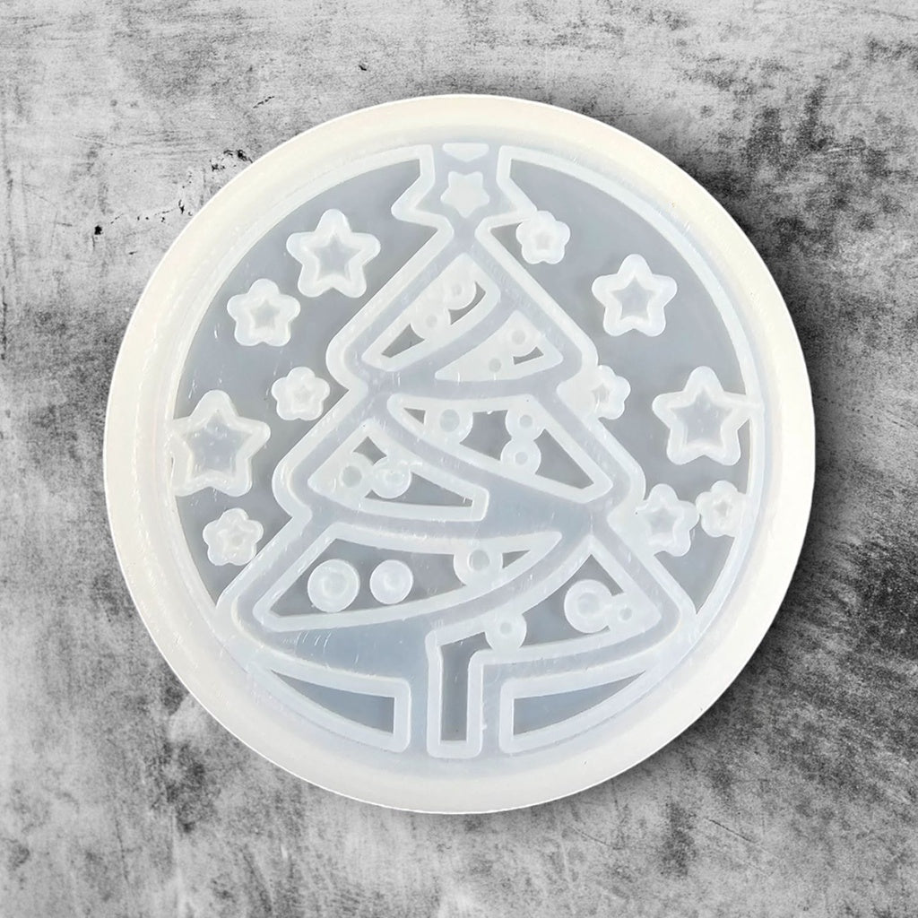 Silicone Mould: Christmas Tree Coaster - 9cm