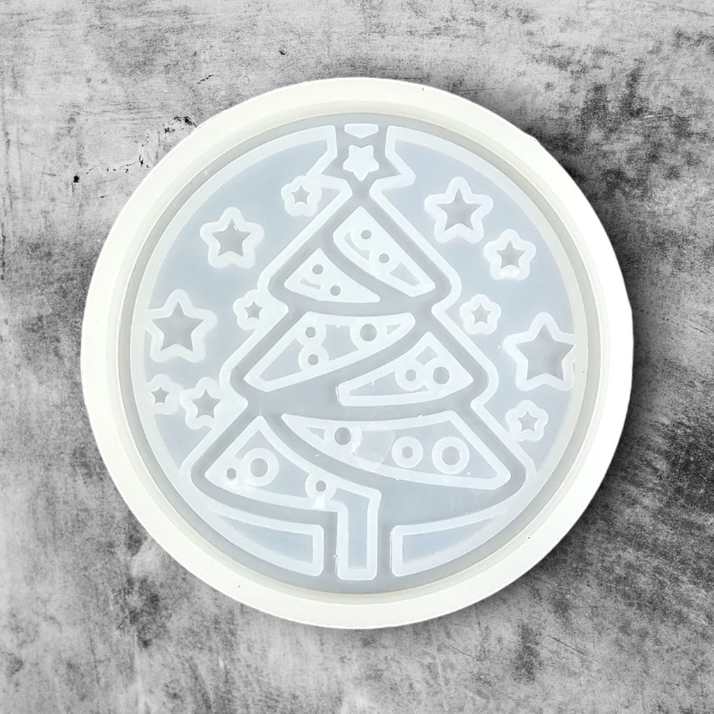 Silicone Mould: Christmas Tree Coaster - 9cm