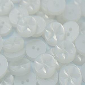 2 Hole Button: 6 Petal Flower: 14mm - White | Buy Online from The Home Crafters