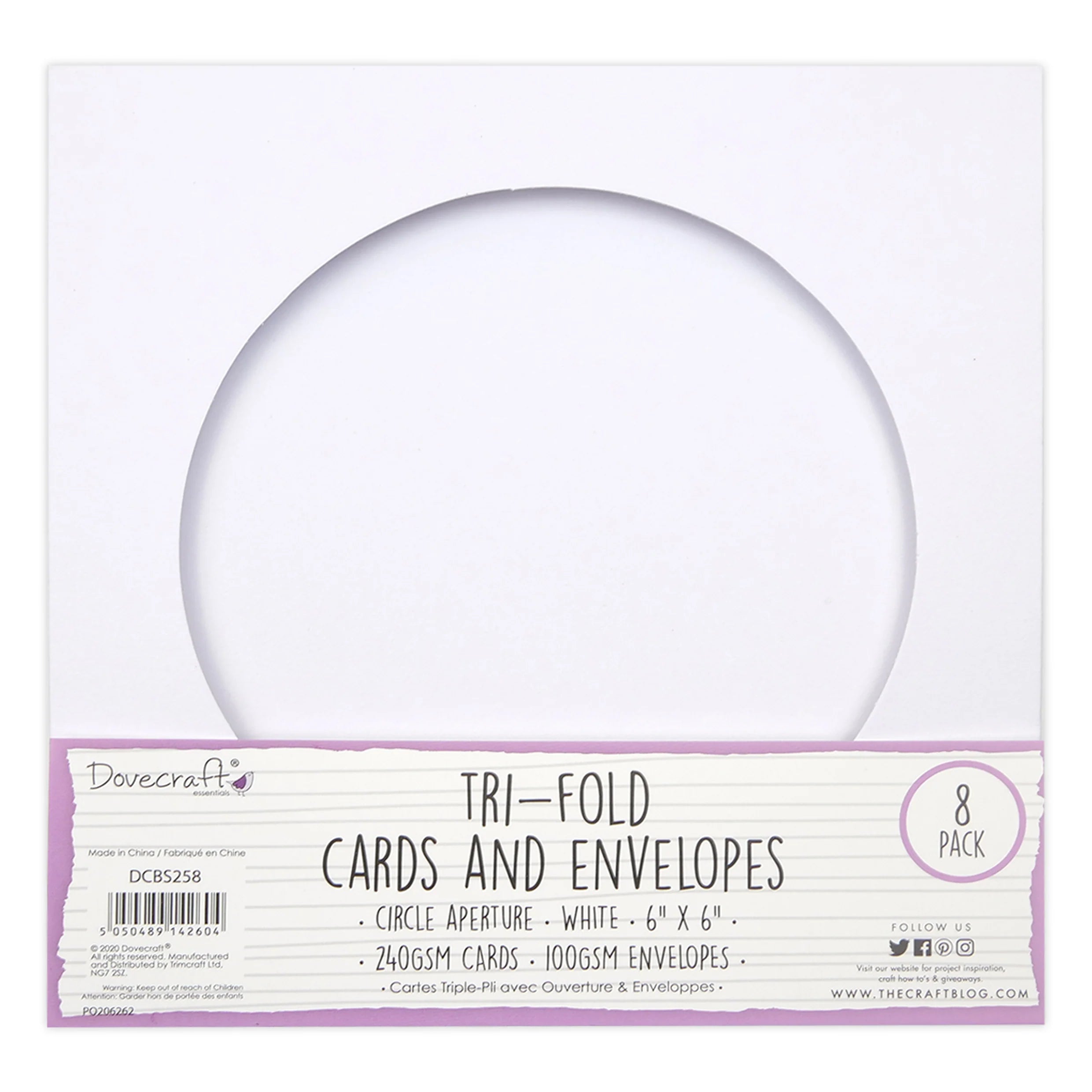 Dovecraft Tri-Fold Cards with Envelopes - 8pk