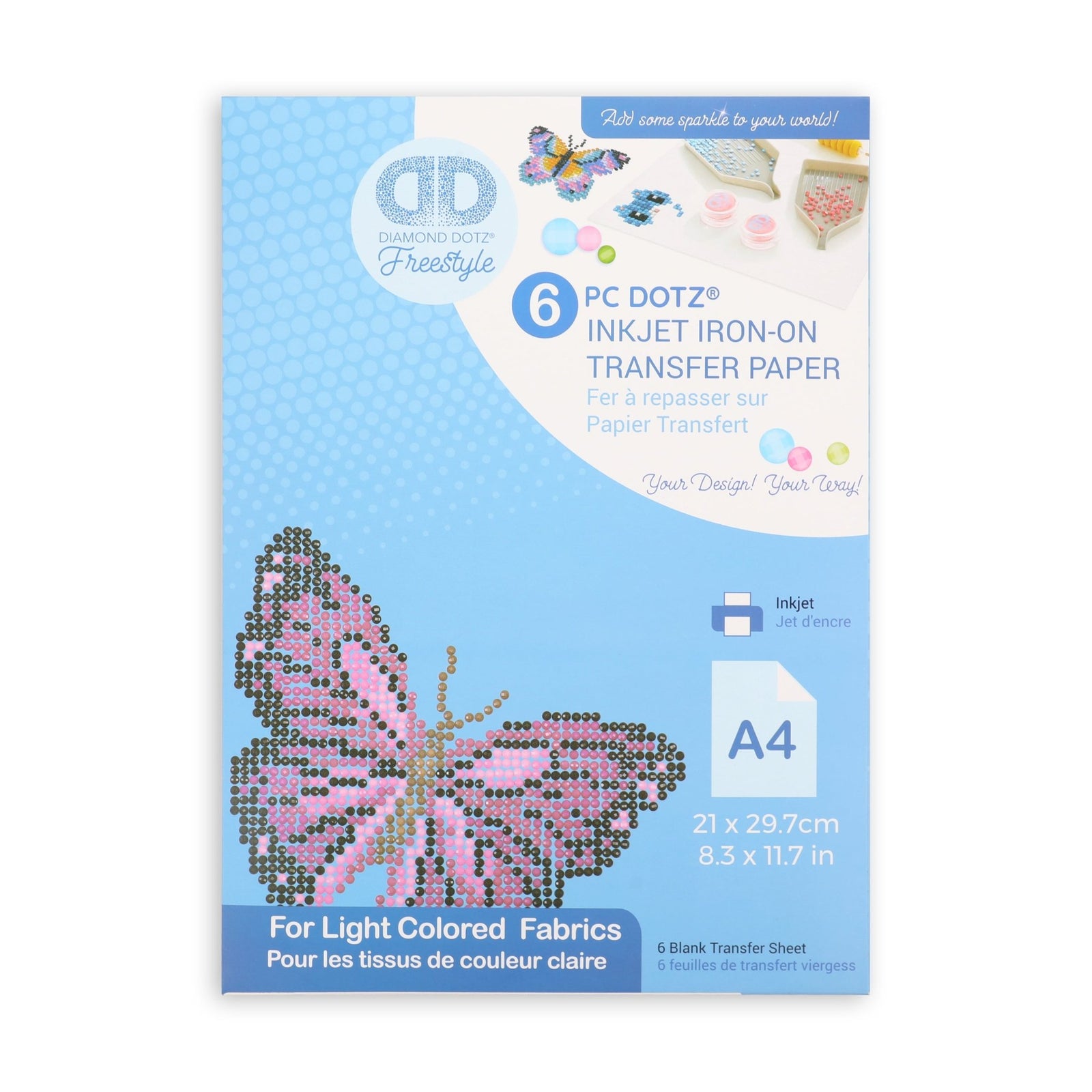 Diamond Dotz Accessories: A4 Inkjet Iron On Transfer Paper - 6pk | Buy Online from The Home Crafters