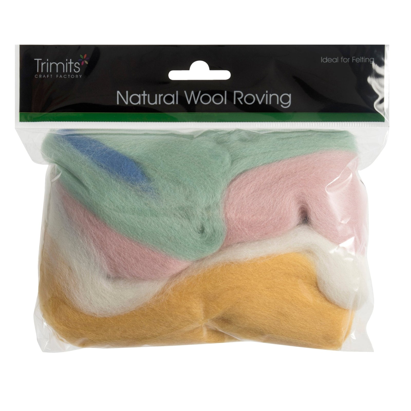 Natural Wool Roving: 50g: Assorted Pastels | Buy Online from The Home Crafters