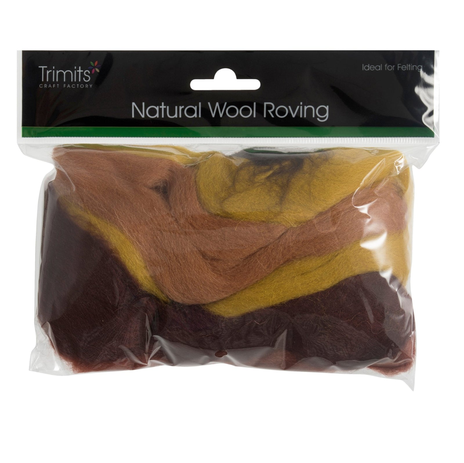 Natural Wool Roving: 50g: Assorted Autumn | Buy Online from The Home Crafters
