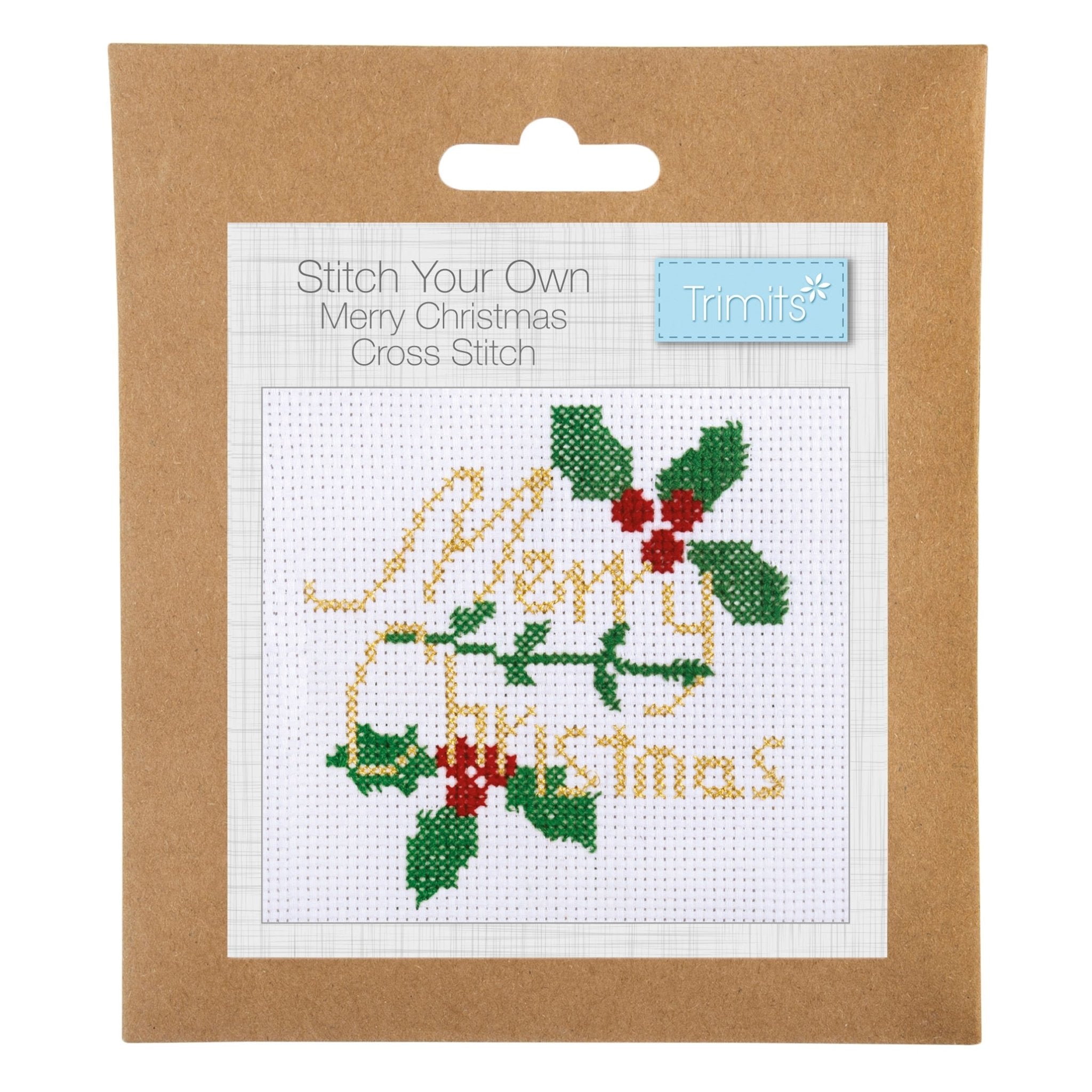 Trimits Mini Festive Counted Cross Stitch Kit: Merry Christmas | Buy Online from The Home Crafters