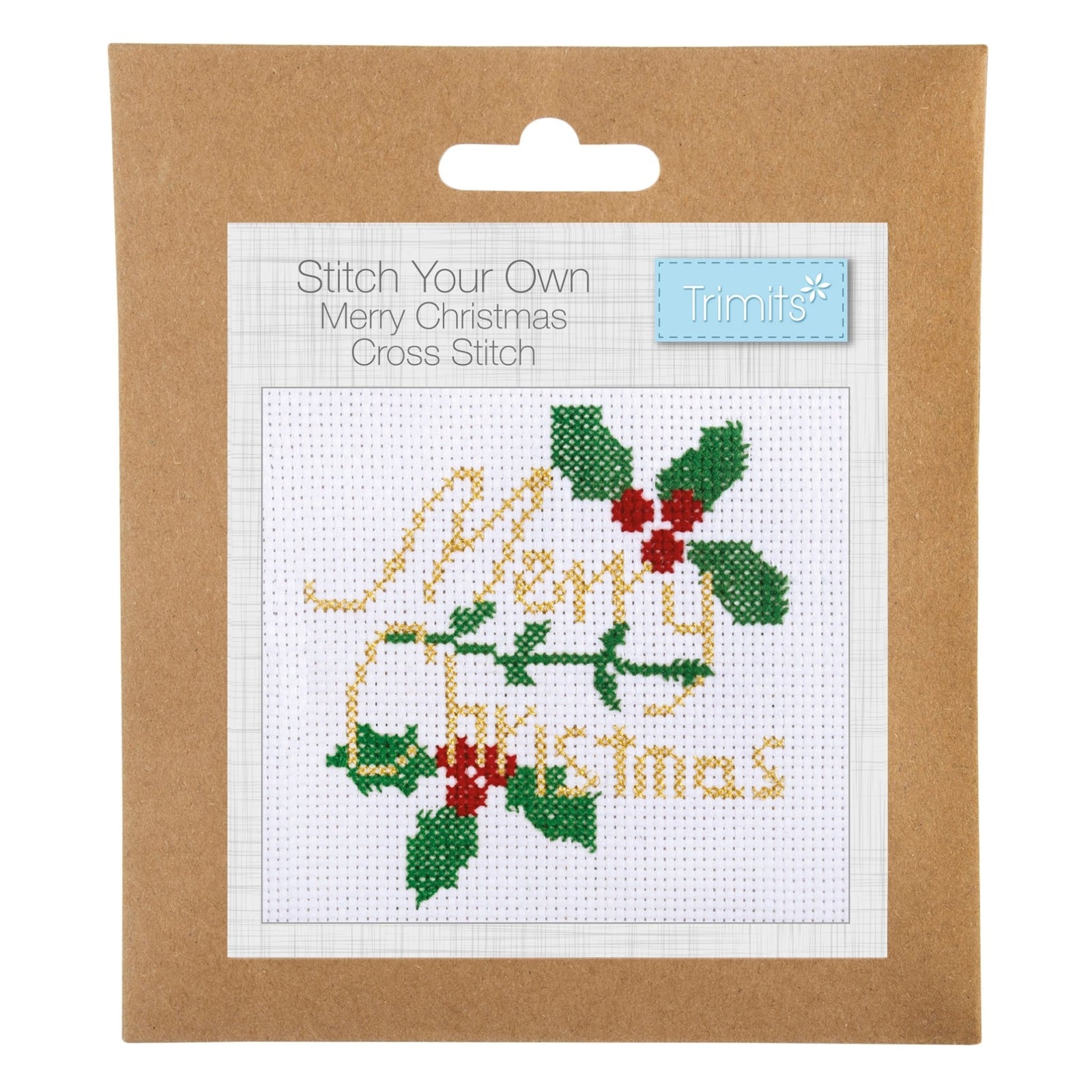 Trimits Mini Festive Counted Cross Stitch Kit: Merry Christmas | Buy Online from The Home Crafters