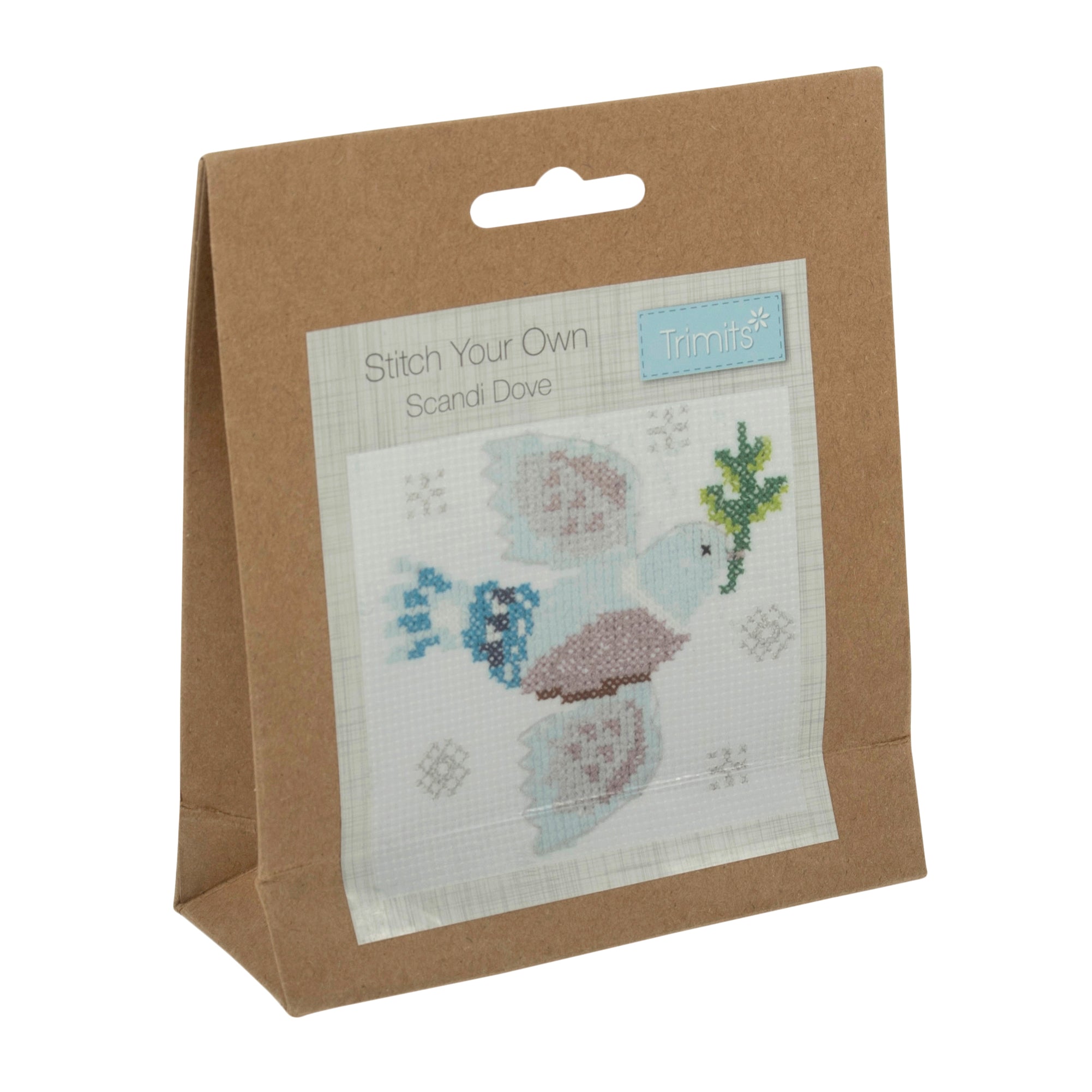 Trimits Mini Festive Counted Cross Stitch Kit: Scandi Dove | Buy Online from The Home Crafters