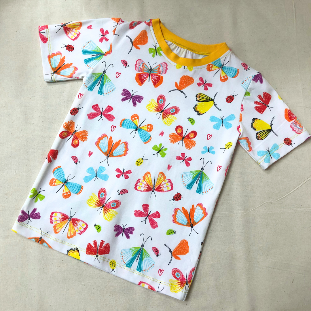 Handmade Child's Butterfly T-shirt - age 6