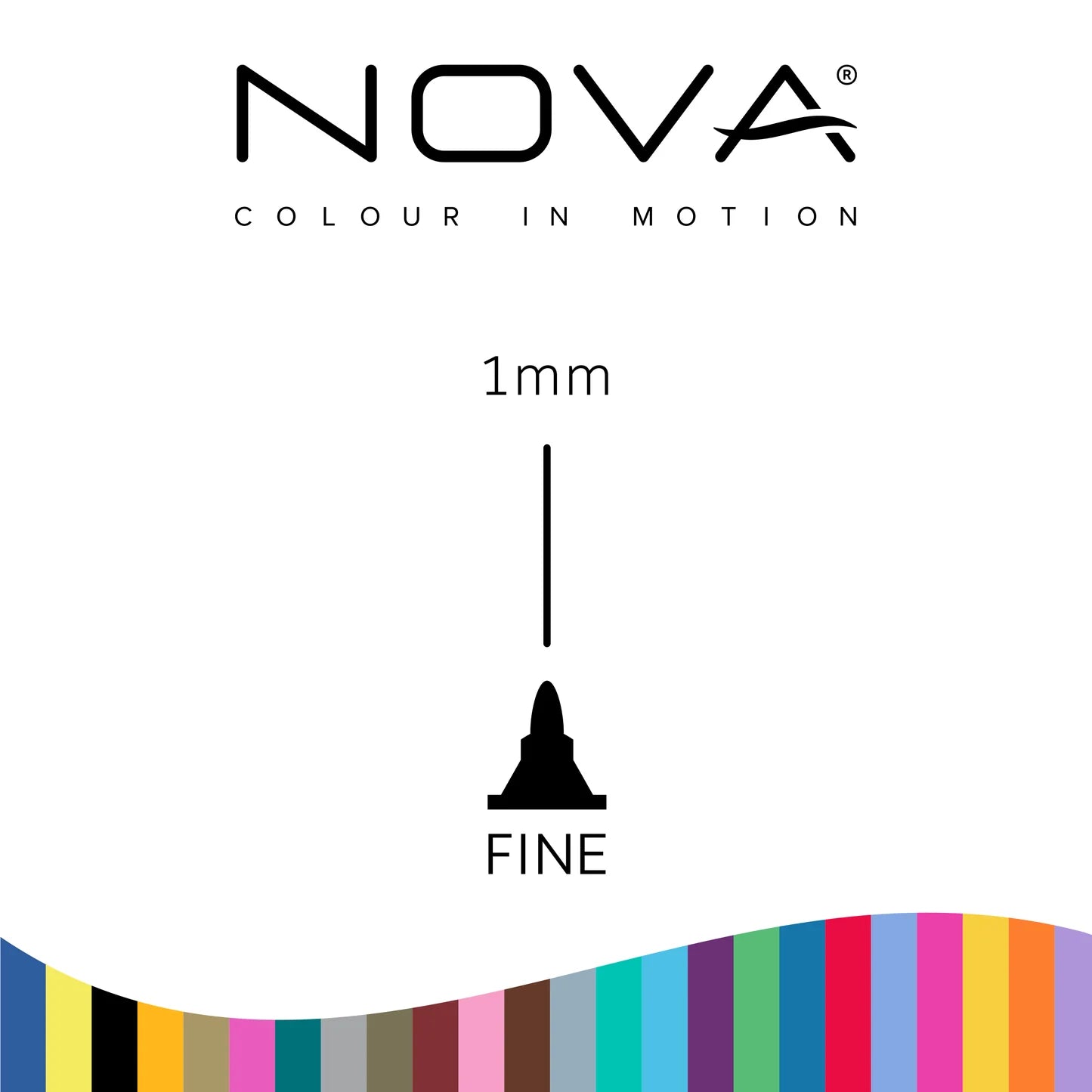 Nova Fine-tip Fabric Marker Pens - 24pc