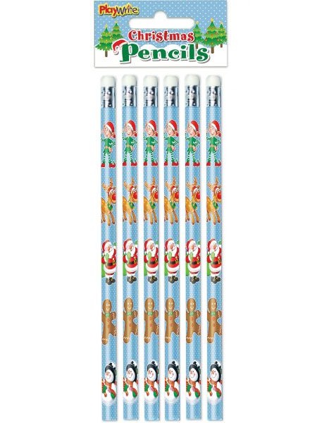 Christmas Pencils - 6pk