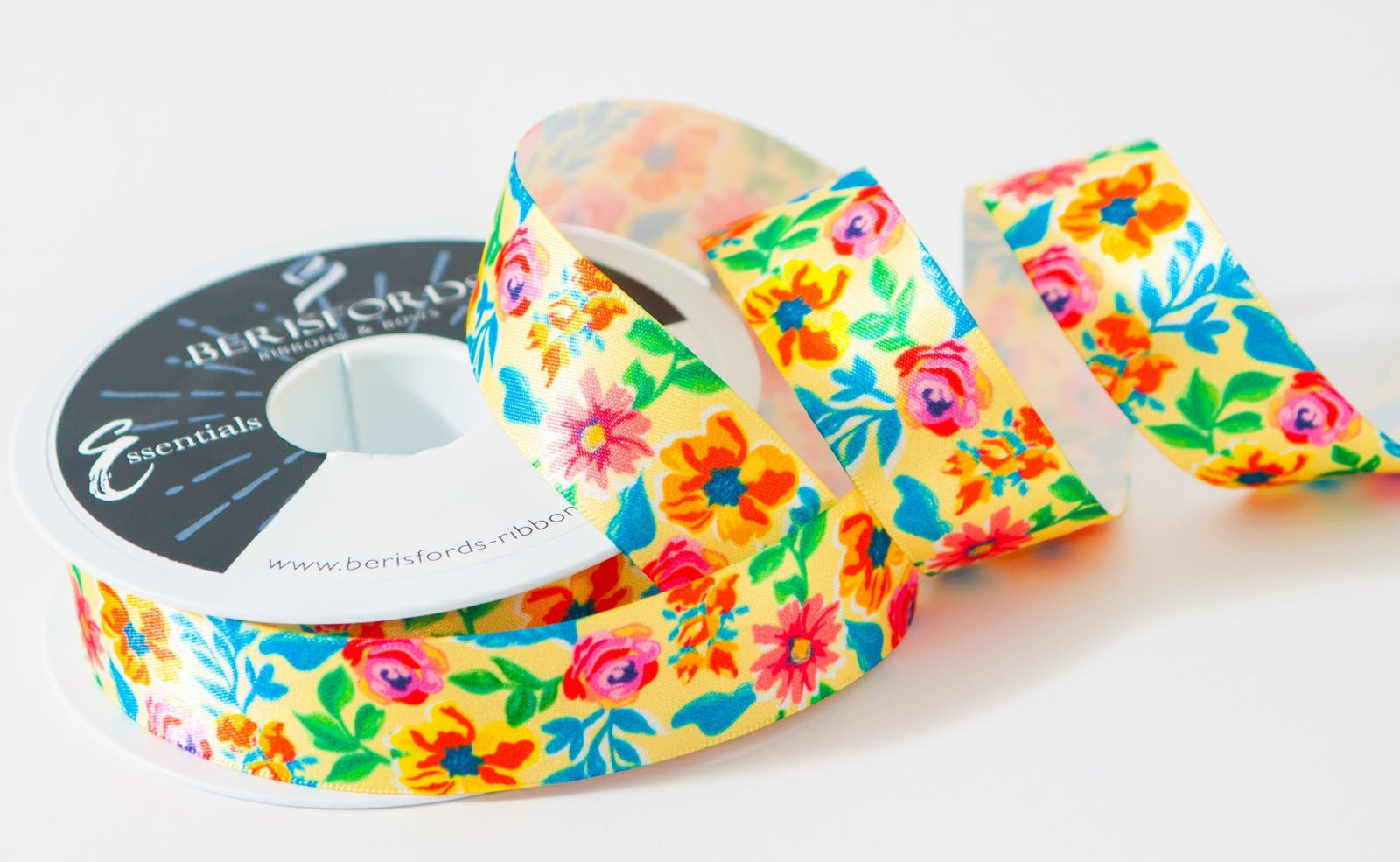 Berisfords Ribbon: Bloom Yellow - 25mm | Buy Online from The Home Crafters