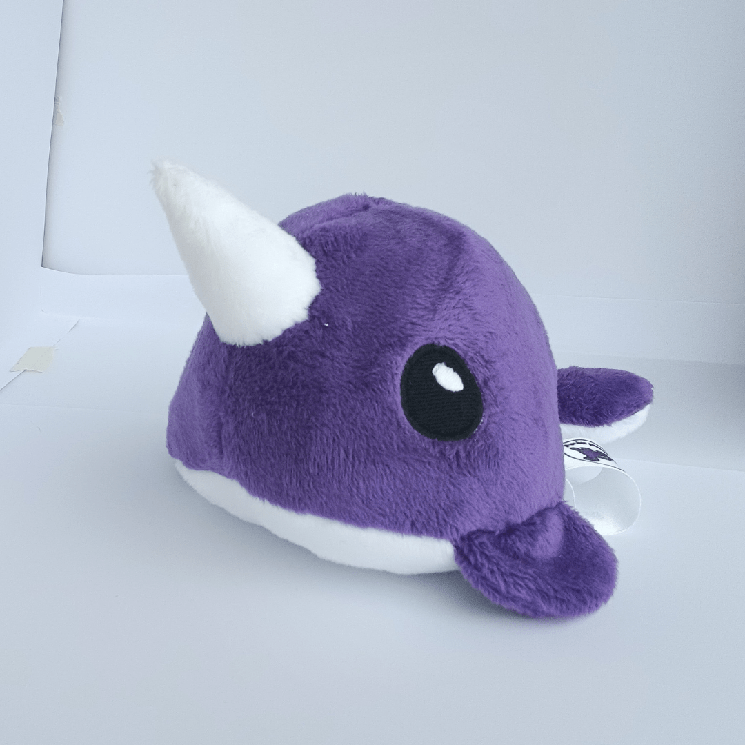 Handmade Soft Toy: Narwhal - The Purple Saurus | Buy Online from The Home Crafters