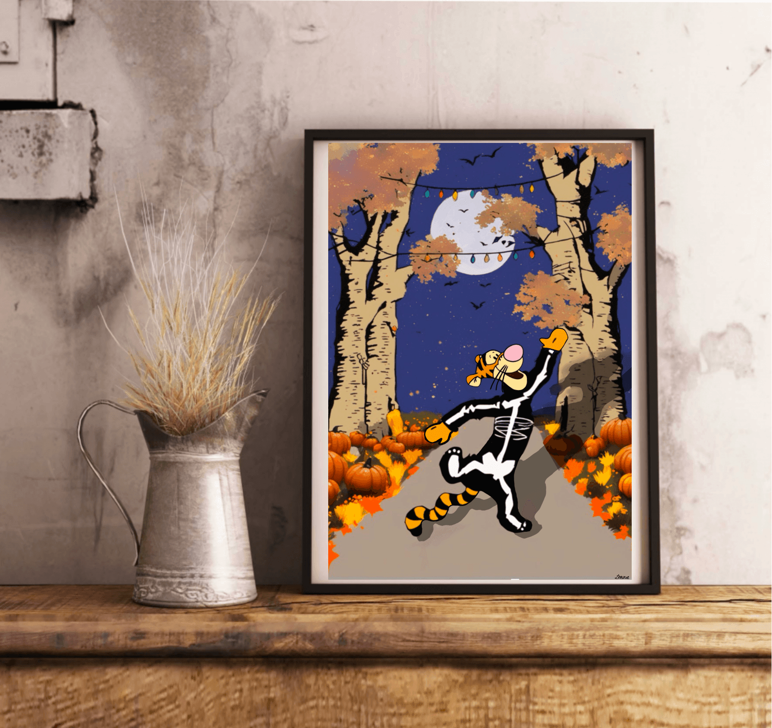 Tigger Halloween Print | A3 A4 A5 Spooky Disney Decor | Buy Online from The Home Crafters