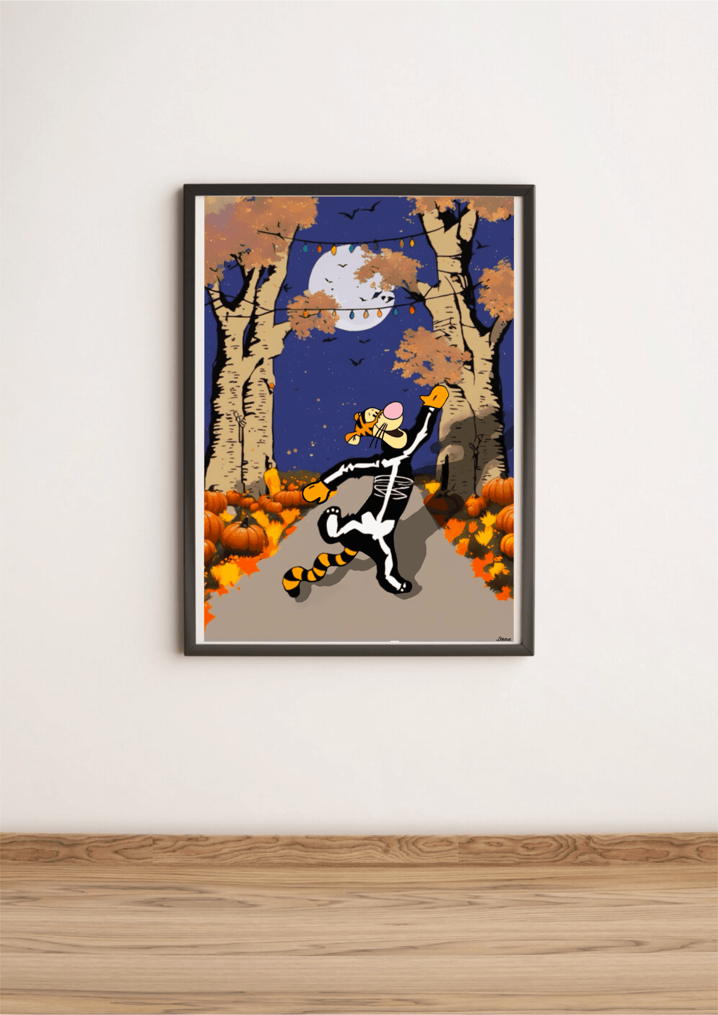 Tigger Halloween Print | A3 A4 A5 Spooky Disney Decor | Buy Online from The Home Crafters