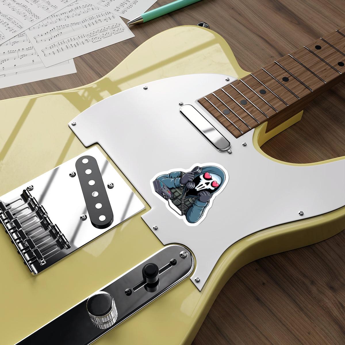 Masked Soldier Heart Eyes Phone Sticker | Buy Online from The Home Crafters