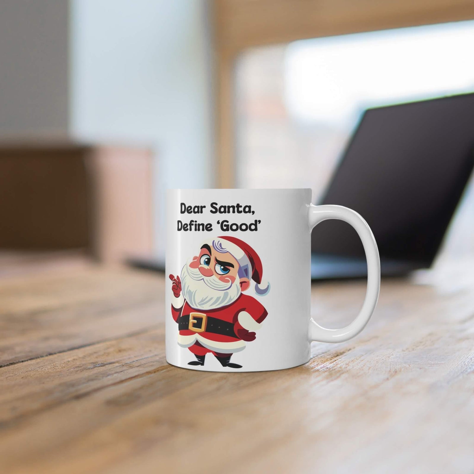 Dear Santa, Define “Good” – Cheeky Christmas Mug (11 oz) | Buy Online from The Home Crafters