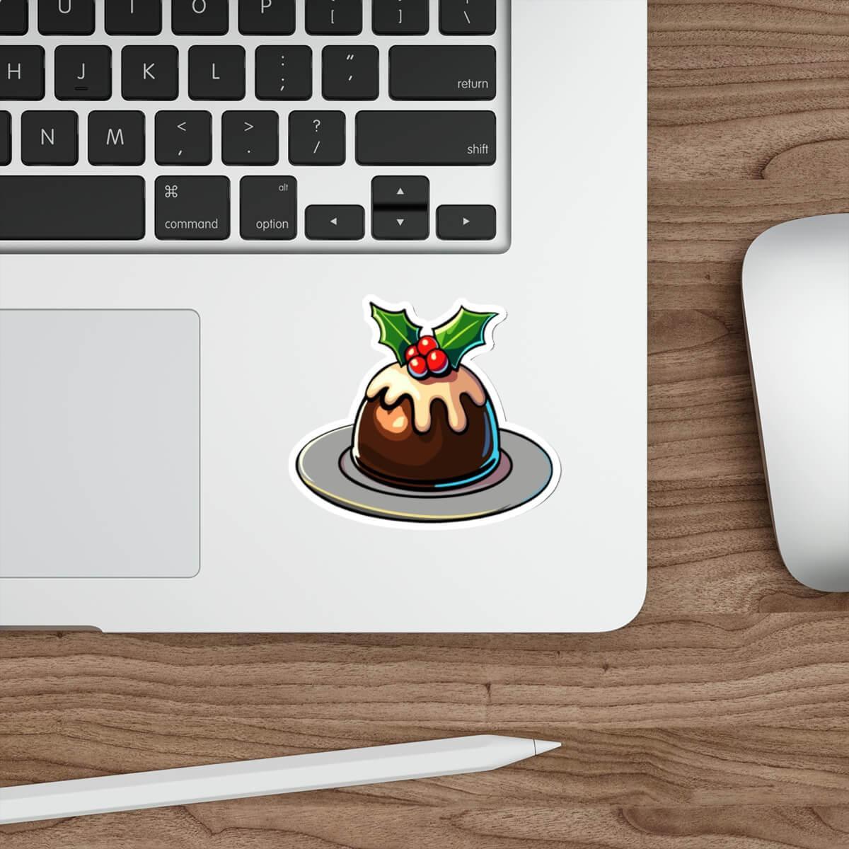Festive Christmas Pudding Waterproof Sticker | Buy Online from The Home Crafters