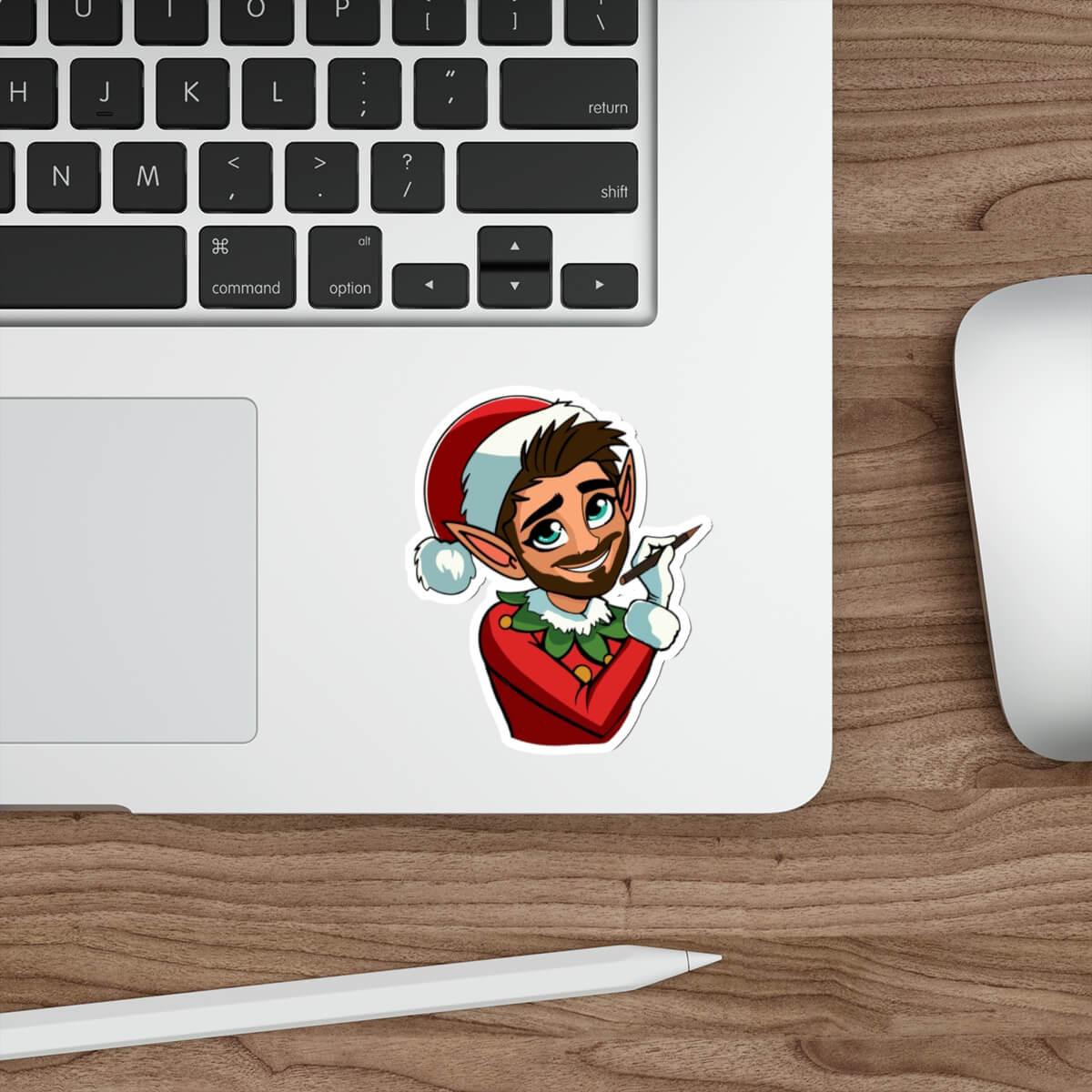 Waterproof Charming Christmas Elf Sticker | Buy Online from The Home Crafters