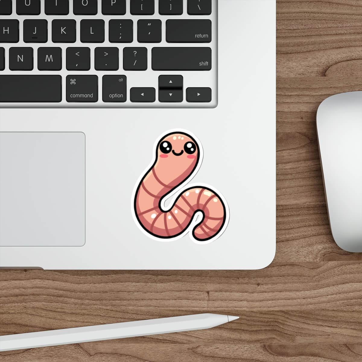 Cute Worm Sticker – Fun, Waterproof, and playful! | Buy Online from The Home Crafters